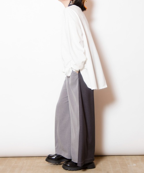 OSMOSIS(オズモーシス)の「ギャザープルオーバー(Tシャツ/カットソー・レディース・ホワイト/ブラウン/ブラック・ONE SIZE)」の18枚目の写真