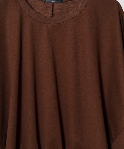 OSMOSIS(オズモーシス)の「ギャザープルオーバー(Tシャツ/カットソー・レディース・ホワイト/ブラウン/ブラック・ONE SIZE)」の22枚目の写真