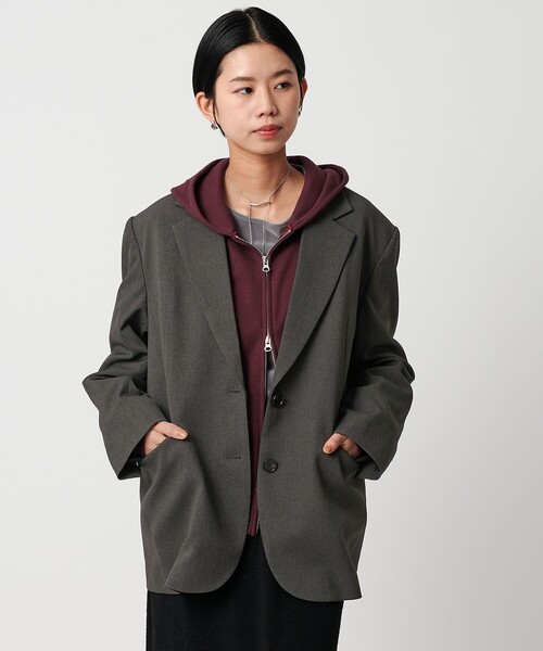 CITEN（シテン）の「<CITEN>テーラードジャケット（テーラードジャケット・レディース・モカ/ダークグレー/その他1・S/M）」の2枚目の写真