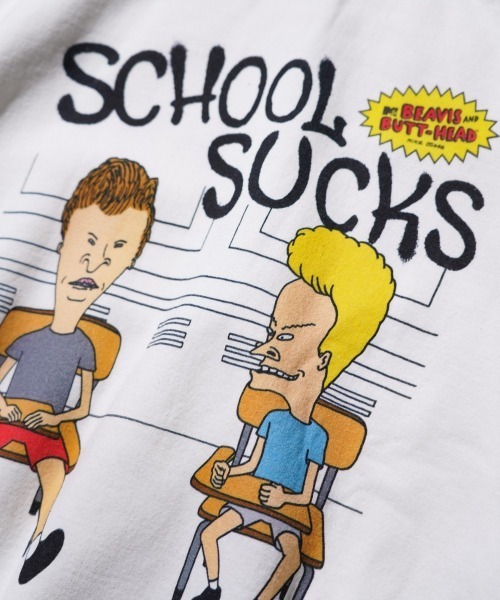 THRIFTY LOOK（スリフティールック）の「THRIFTY LOOK / スリフティールック THRIFTY "MTV BABH" CREW SWEAT ユーズド加工 ビーバス バットヘッド MTV キャラクター クルーネックスウェット（スウェット・メンズ・ホワイト/グレー・LARGE/XX-LARGE/X-LARGE）」の15枚目の写真