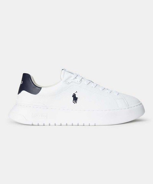 POLO RALPH LAUREN(ポロ ラルフ ローレン)の「ポロ ラルフ ローレン RLITE COURT ライト コート スニーカー(スニーカー・メンズ・ホワイト×グリーン/ホワイト×ネイビー・80/85/90/95/100/75)」の2枚目の写真