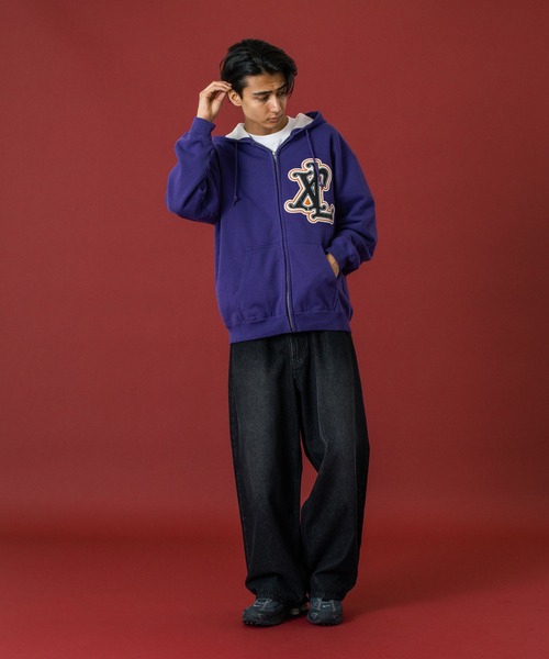 XLARGE（エクストララージ）の「WASHED BAGGY DENIM PANTS（デニムパンツ・メンズ・ブラック/オリーブ/ライトインディゴブルー・30inch/32inch/34inch/36inch）」の11枚目の写真