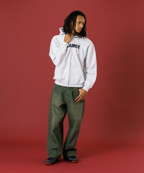 XLARGE（エクストララージ）の「WASHED BAGGY DENIM PANTS（デニムパンツ・メンズ・ブラック/オリーブ/ライトインディゴブルー・30inch/32inch/34inch/36inch）」の13枚目の写真