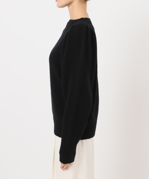 PROTAGONISTA（プロタゴニスタ）の「PROTAGONISTA/プロタゴ二スタ ショルダーギャザーニット（ニット/セーター・レディース・ブラック/チャコールグレー・FREE）」の9枚目の写真