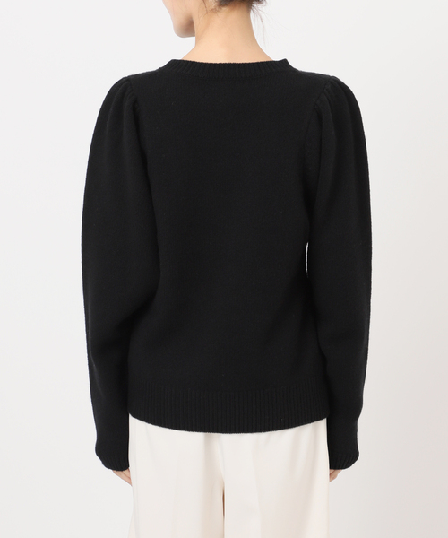 PROTAGONISTA（プロタゴニスタ）の「PROTAGONISTA/プロタゴ二スタ ショルダーギャザーニット（ニット/セーター・レディース・ブラック/チャコールグレー・FREE）」の10枚目の写真