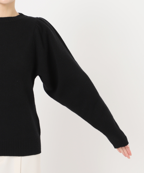 PROTAGONISTA（プロタゴニスタ）の「PROTAGONISTA/プロタゴ二スタ ショルダーギャザーニット（ニット/セーター・レディース・ブラック/チャコールグレー・FREE）」の12枚目の写真