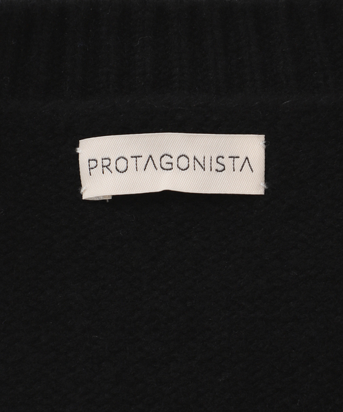 PROTAGONISTA（プロタゴニスタ）の「PROTAGONISTA/プロタゴ二スタ ショルダーギャザーニット（ニット/セーター・レディース・ブラック/チャコールグレー・FREE）」の14枚目の写真