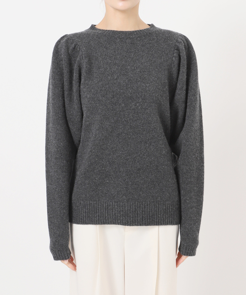 PROTAGONISTA（プロタゴニスタ）の「PROTAGONISTA/プロタゴ二スタ ショルダーギャザーニット（ニット/セーター・レディース・ブラック/チャコールグレー・FREE）」の17枚目の写真