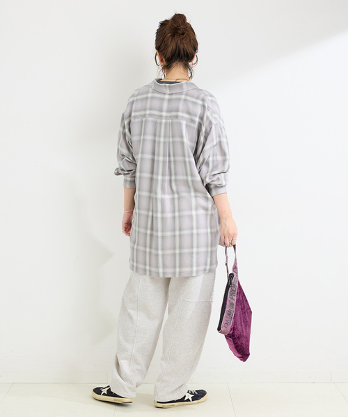 B.C STOCK(ベーセーストック)の「ウォッシャブル / 裏毛カーブパンツ(その他パンツ・レディース・チャコールグレー/ブラウン・FREE)」の6枚目の写真