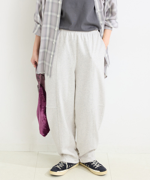 B.C STOCK(ベーセーストック)の「ウォッシャブル / 裏毛カーブパンツ(その他パンツ・レディース・チャコールグレー/ブラウン・FREE)」の7枚目の写真