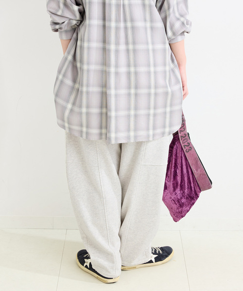B.C STOCK(ベーセーストック)の「ウォッシャブル / 裏毛カーブパンツ(その他パンツ・レディース・チャコールグレー/ブラウン・FREE)」の10枚目の写真