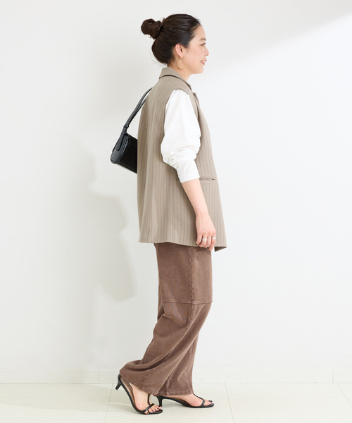 B.C STOCK(ベーセーストック)の「ウォッシャブル / 裏毛カーブパンツ(その他パンツ・レディース・チャコールグレー/ブラウン・FREE)」の13枚目の写真