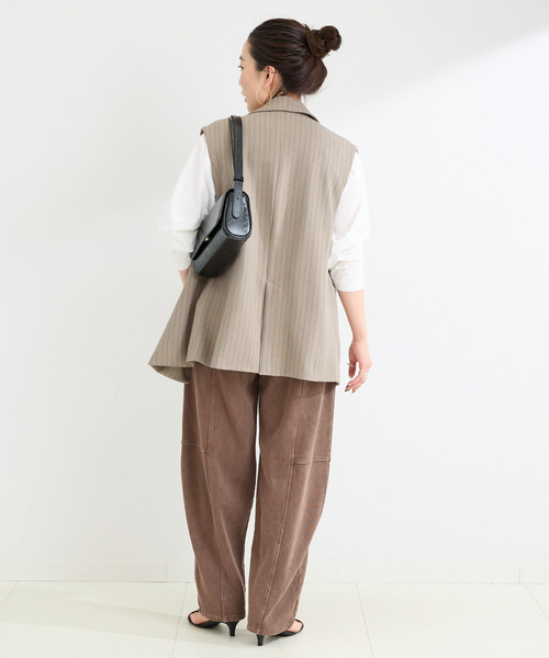 B.C STOCK(ベーセーストック)の「ウォッシャブル / 裏毛カーブパンツ(その他パンツ・レディース・チャコールグレー/ブラウン・FREE)」の14枚目の写真