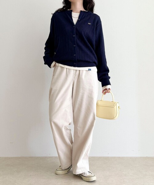 fredy emue（フレディエミュ）の「【GEVACO/ゲバコ】カットソーインナー付きカーディガン（カーディガン/ボレロ・レディース・レッド/ネイビー/サックスブルー/チャコールグレー・38）」の6枚目の写真