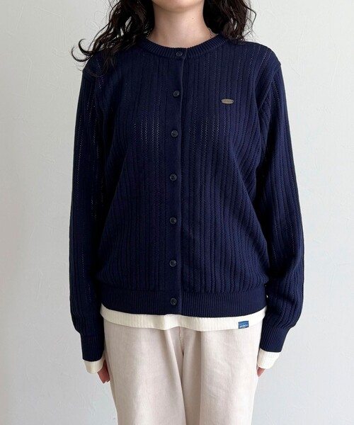 fredy emue（フレディエミュ）の「【GEVACO/ゲバコ】カットソーインナー付きカーディガン（カーディガン/ボレロ・レディース・レッド/ネイビー/サックスブルー/チャコールグレー・38）」の13枚目の写真