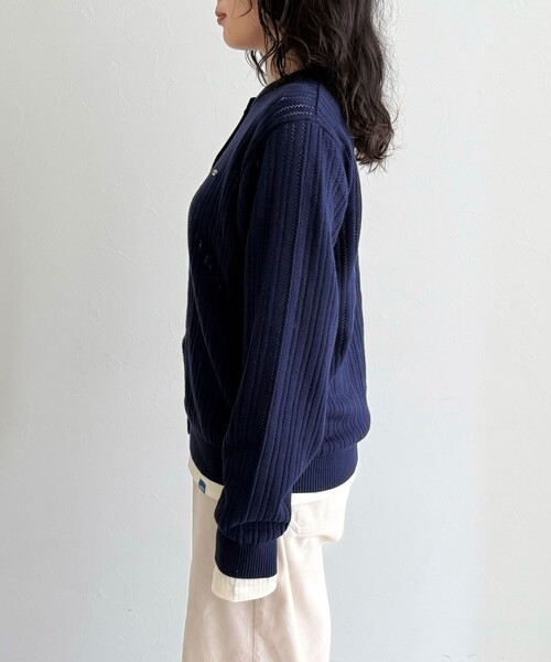 fredy emue（フレディエミュ）の「【GEVACO/ゲバコ】カットソーインナー付きカーディガン（カーディガン/ボレロ・レディース・レッド/ネイビー/サックスブルー/チャコールグレー・38）」の14枚目の写真