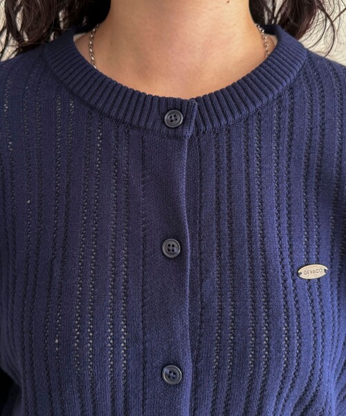 fredy emue（フレディエミュ）の「【GEVACO/ゲバコ】カットソーインナー付きカーディガン（カーディガン/ボレロ・レディース・レッド/ネイビー/サックスブルー/チャコールグレー・38）」の17枚目の写真