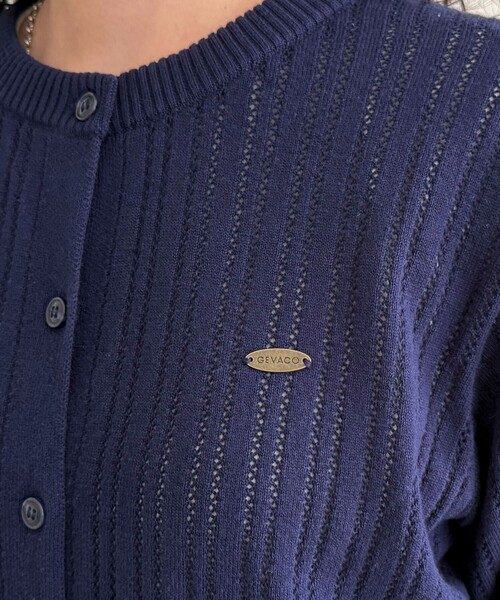 fredy emue（フレディエミュ）の「【GEVACO/ゲバコ】カットソーインナー付きカーディガン（カーディガン/ボレロ・レディース・レッド/ネイビー/サックスブルー/チャコールグレー・38）」の18枚目の写真