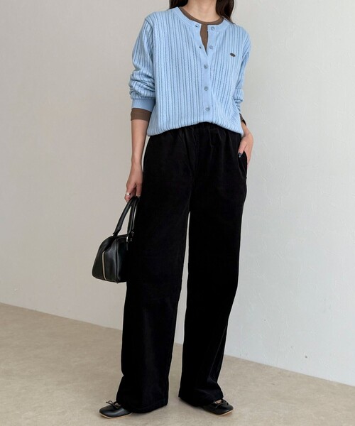 fredy emue（フレディエミュ）の「【GEVACO/ゲバコ】カットソーインナー付きカーディガン（カーディガン/ボレロ・レディース・レッド/ネイビー/サックスブルー/チャコールグレー・38）」の21枚目の写真