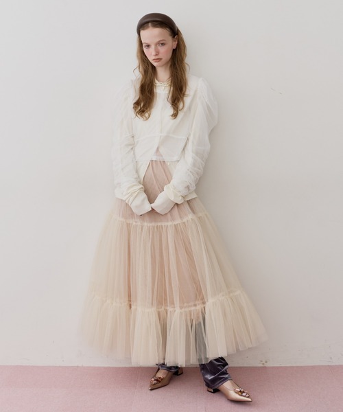 LA BELLE ETUDE(ラベルエチュード)の「NEW Giselle "ボリュームチュールスカート"(スカート・レディース・ホワイト/イエロー/ライトブルー/ブラック・FREE)」の6枚目の写真