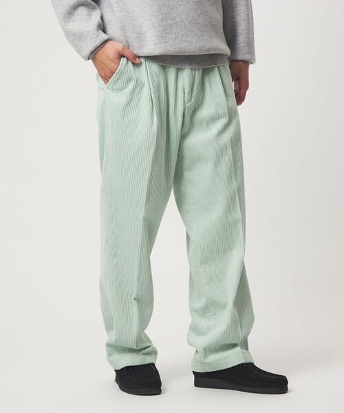 green label relaxing（グリーンレーベルリラクシング）の「コーデュロイ ワイド 1プリーツ W4 ワイドパンツ（その他パンツ・メンズ・ライム/ダークグレー/ブラック/ダークブラウン・S/M/L/XL）」の4枚目の写真