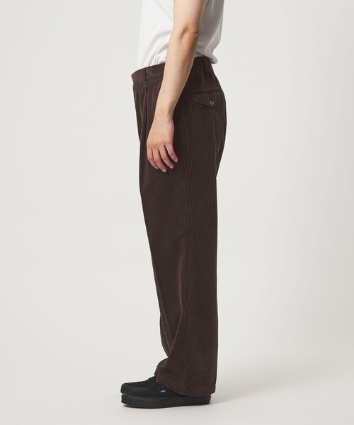 green label relaxing（グリーンレーベルリラクシング）の「コーデュロイ ワイド 1プリーツ W4 ワイドパンツ（その他パンツ・メンズ・ライム/ダークグレー/ブラック/ダークブラウン・S/M/L/XL）」の13枚目の写真