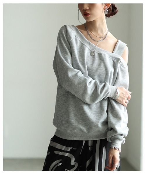 Sawa a la mode(サワアラモード)の「ワンショルダープルオーバー(スウェット・レディース・グレー・FREE)」の15枚目の写真