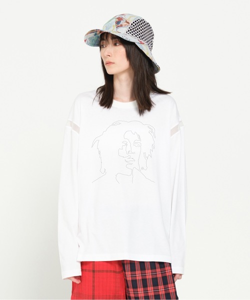 STOF(ストフ)の「ONE-LOVE EMBROI L/S SAMUE T-SHIRT(Tシャツ/カットソー・メンズ・ブラック/ホワイト・S/M)」の2枚目の写真