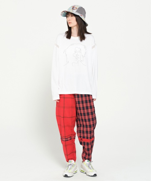 STOF(ストフ)の「ONE-LOVE EMBROI L/S SAMUE T-SHIRT(Tシャツ/カットソー・メンズ・ブラック/ホワイト・S/M)」の5枚目の写真