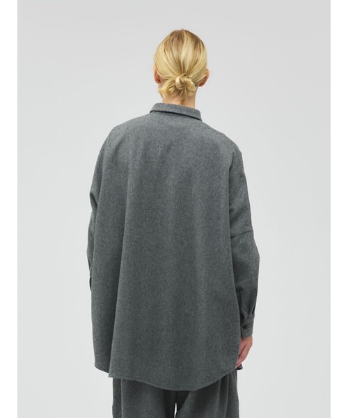 mizuiroind（ミズイロインド）の「mizuiro ind ポケット付きワイドシャツ（シャツ/ブラウス・レディース・ブラック/ライトグレー/ネイビー/グレー・FREE）」の12枚目の写真