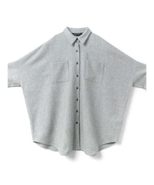 mizuiroind（ミズイロインド）の「mizuiro ind ポケット付きワイドシャツ（シャツ/ブラウス・レディース・ブラック/ライトグレー/ネイビー/グレー・FREE）」の18枚目の写真