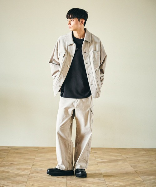 LAKOLE(ラコレ)の「【セットアップ可】ツイルコールワークパンツ / 592200(その他パンツ・メンズ・オフホワイト/ダークブラウン/ネイビー/ブラック・LARGE/MEDIUM)」の5枚目の写真