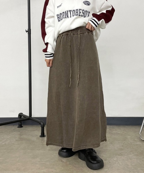CRB(シーアールビー)の「ピグメントIラインロングスカート(スカート・レディース・グレー/ベージュ/ブラック/ブルー・F)」の19枚目の写真