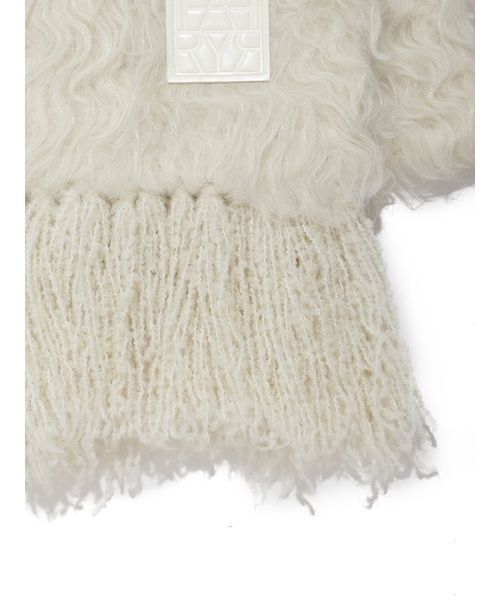 FRAY I.D（フレイアイディー）の「ブラッシュシャギーニットマフラー（ストール/ショール・レディース・ピンク/アイボリー/ライトベージュ・F）」の7枚目の写真