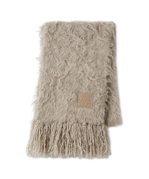 FRAY I.D（フレイアイディー）の「ブラッシュシャギーニットマフラー（ストール/ショール・レディース・ピンク/アイボリー/ライトベージュ・F）」の9枚目の写真