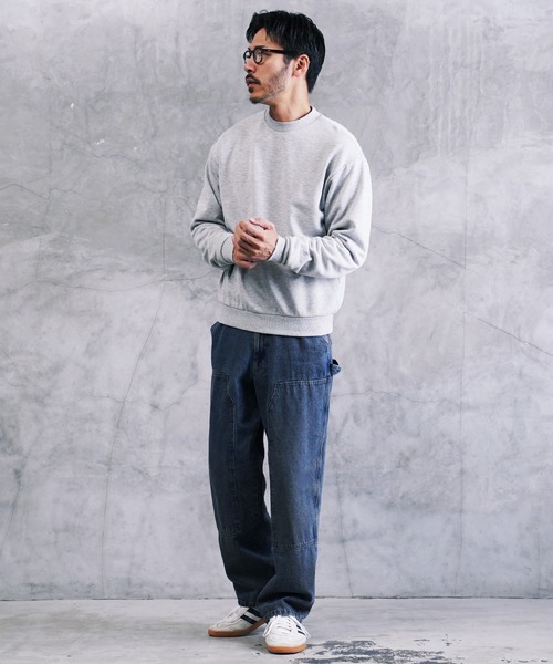 jiggys shop(ジギーズショップ)の「ワンポイント刺繍 裏毛 クルーネック スウェット トレーナー(スウェット・メンズ・ブラウン/グレー/ネイビー/ブラック/ホワイト・LARGE/X-LARGE/MEDIUM/SMALL)」の7枚目の写真
