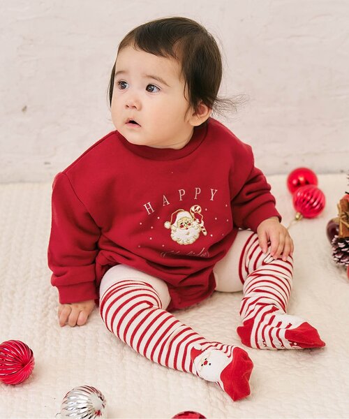 リンク】クリスマスモチーフボディースーツ（ロンパース）｜apres les