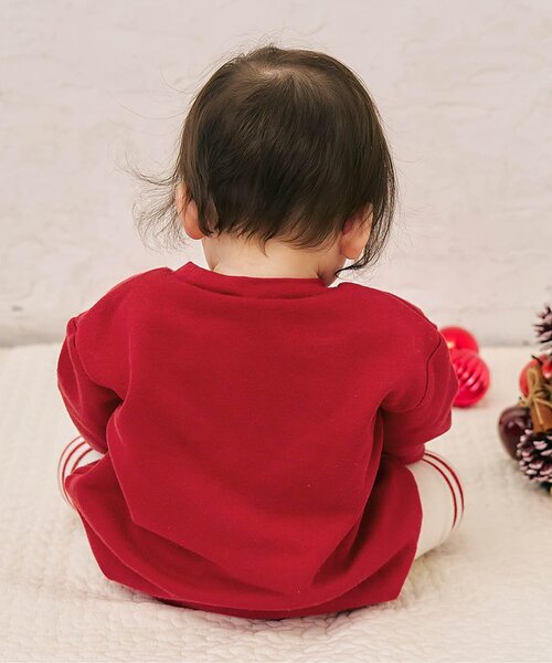 apres les cours(アプレレクール)の「【リンク】クリスマスモチーフボディースーツ(ロンパース・キッズ・レッド/ネイビー・80)」の4枚目の写真