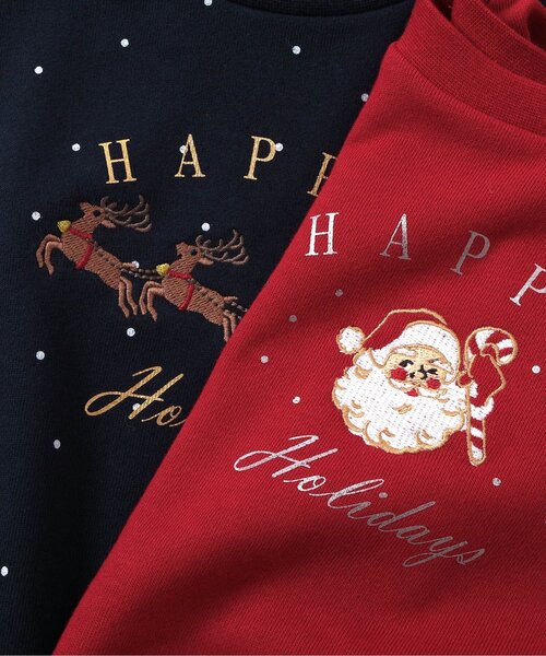 apres les cours(アプレレクール)の「【リンク】クリスマスモチーフボディースーツ(ロンパース・キッズ・レッド/ネイビー・80)」の11枚目の写真