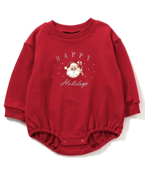 apres les cours(アプレレクール)の「【リンク】クリスマスモチーフボディースーツ(ロンパース・キッズ・レッド/ネイビー・80)」の12枚目の写真