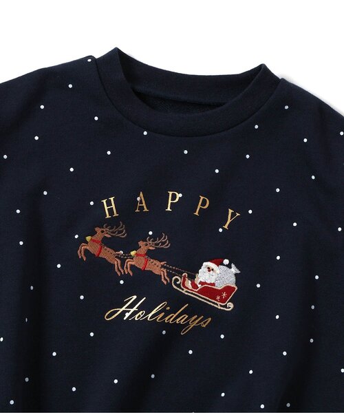 apres les cours(アプレレクール)の「【リンク】クリスマスモチーフボディースーツ(ロンパース・キッズ・レッド/ネイビー・80)」の14枚目の写真