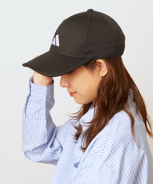 adidas（アディダス）の「adidas/アディダス カーブバイザー ロゴ刺繍 6パネルキャプ（キャップ・メンズ・ネイビー/ホワイト系その他/ブラック系その他/ブラック系その他2・M/L）」の18枚目の写真