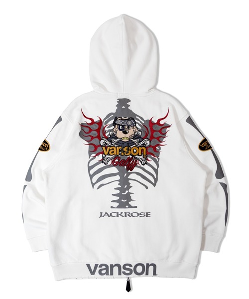 JACKROSE×VANSON×GALFY-骨犬 Zip Hoodie（パーカー）｜GALFY