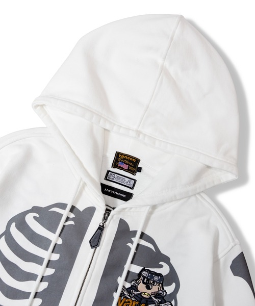 JACKROSE×VANSON×GALFY-骨犬 Zip Hoodie（パーカー）｜GALFY