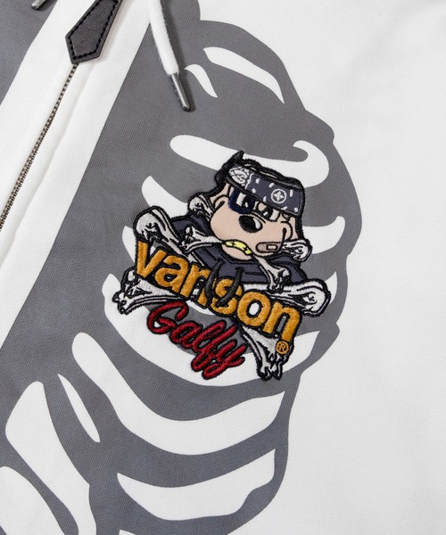 JACKROSE×VANSON×GALFY-骨犬 Zip Hoodie（パーカー）｜GALFY