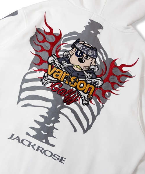 GALFY(ガルフィー)の「JACKROSE×VANSON×GALFY-骨犬 Zip Hoodie(パーカー・メンズ・ホワイト/ブラック・L/XL)」の12枚目の写真