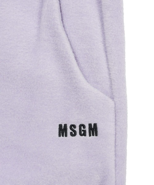 MSGM(エムエスジーエム)の「BAMBOO FLEECE シャーリングパンツ(スウェットパンツ・レディース・ライラック/ライトグレー・S)」の5枚目の写真