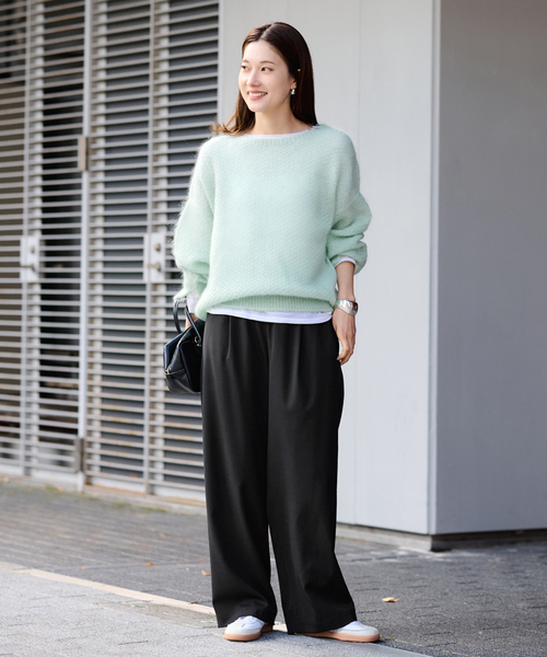 FRAMeWORK（フレームワーク）の「≪追加/ 手洗い可≫TWギャバリラックスパンツ 2（スラックス・レディース・ブラック/ベージュ/ブラウン・36/34/40/38）」の7枚目の写真