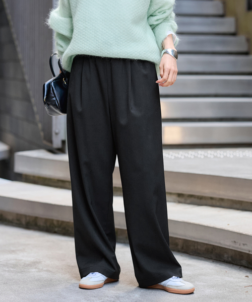 FRAMeWORK（フレームワーク）の「≪追加/ 手洗い可≫TWギャバリラックスパンツ 2（スラックス・レディース・ブラック/ベージュ/ブラウン・36/34/40/38）」の9枚目の写真