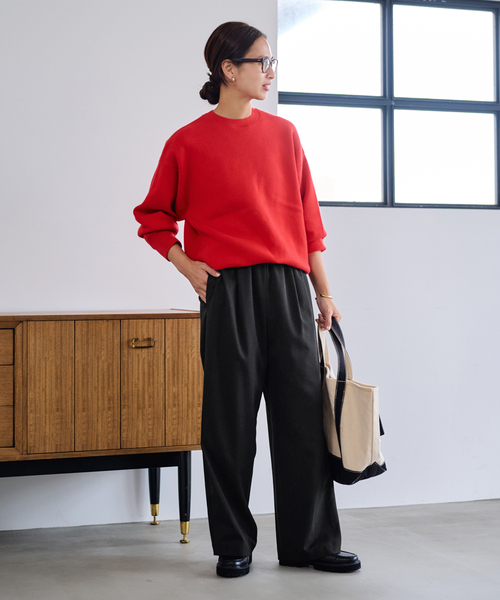 FRAMeWORK（フレームワーク）の「≪追加/ 手洗い可≫TWギャバリラックスパンツ 2（スラックス・レディース・ブラック/ベージュ/ブラウン・36/34/40/38）」の15枚目の写真